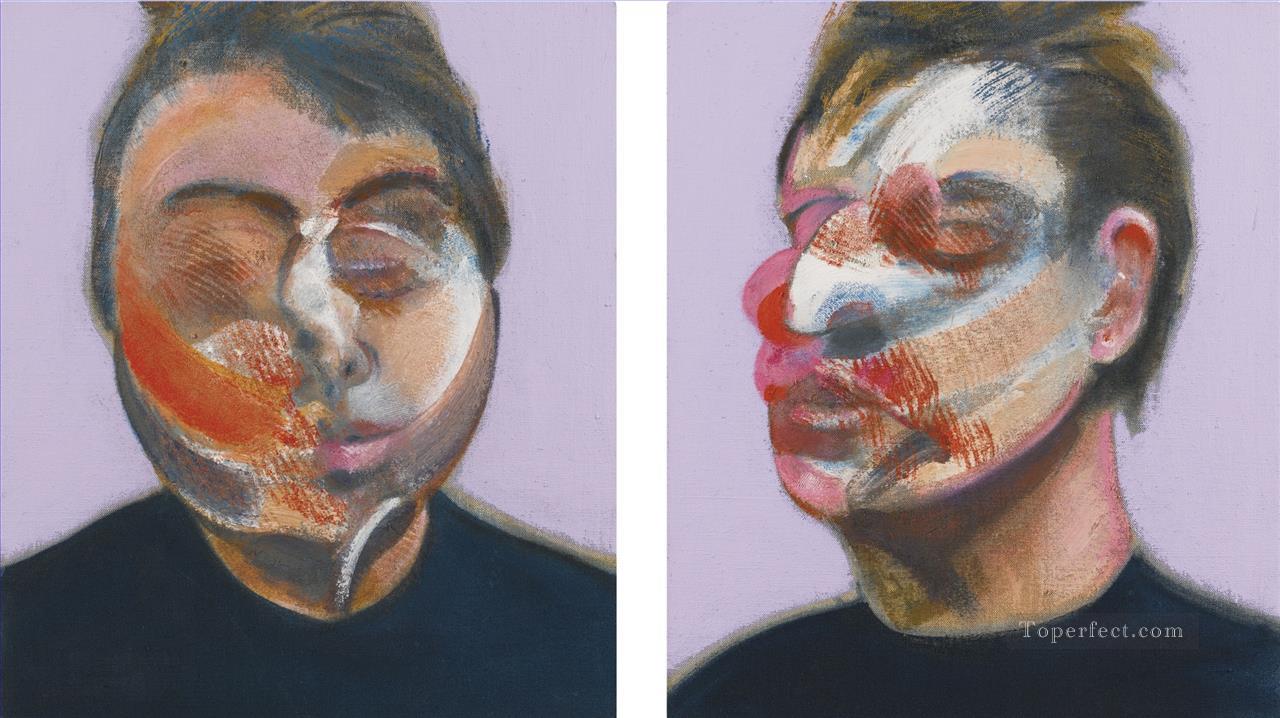TWO STUDIES FOR A SELF PORTRAIT Modern Oil Paintings